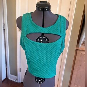 Charlotte Russe green top with straps